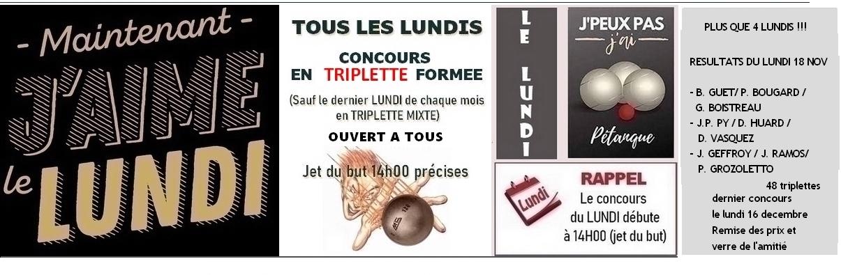 Lundi j aime lundi 18 novembre 2024